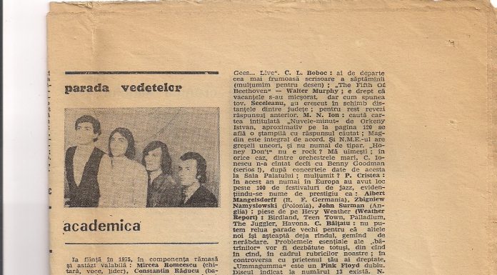 Săptămîna 1975. Parada Vedetelor, Formatia Academica cu Mircea Romcescu, Dinel Tolea si Constantin Raducu