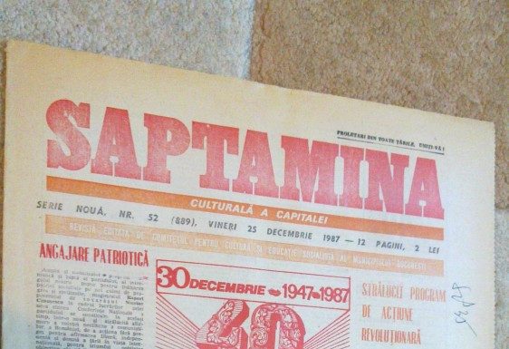 Săptămîna din 25 decembrie 1987. Apărut in ziua de Craciun