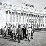 Dej și Nichita Hrușciov în Piata Victoriei, 1960