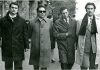 Scriitorul și ziaristul Eugen Barbu, dimpreună cu echipa redactiei de la Săptămâna culturală a Capitalei.