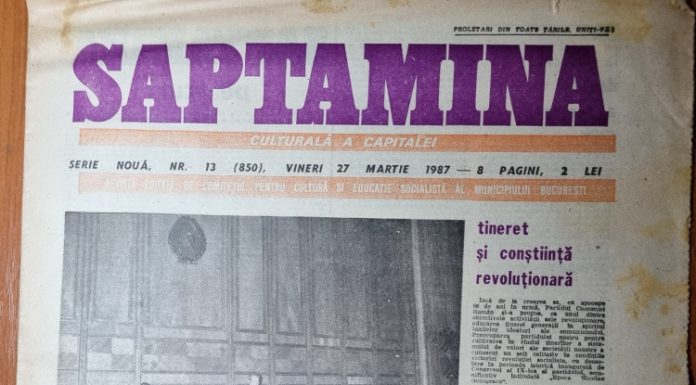 Ziarul Săptămîna 27 martie 1987