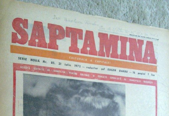 Ziarul Săptămîna din 21 iulie 1972