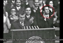 ION ILIESCU, NICOLAE CEAUSESCU, LA CONGRESUL IX AL UTC, 18-22 FEB. 1971, SALA PALATULUI, BUCUREȘTI