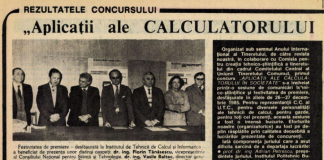 Ing. Ion Iliescu, directorul Editurii Tehnice – Rezultatele Concursului „Aplicatii ale Calculatorului” – Ştiința şi Tehnică, 1986 Anul 38, nr. 1