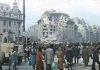Blocul Dunarea dupa cutremurul din 4 martie 1977