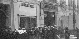 Coadă la carne, zona Unirii, iarna 1983