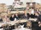 Aniversarea de 70 de ani a jurnalistului Felix Brunea-Fox, alături de Gheorghe Dinu (Ștefan Roll), Geo Bogza, Georghe Macovescu, Zaharia Stancu, Eugen Jebeleanu, în restaurantul „La Doi Cocoși”, ianuarie 1968