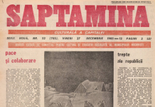 Ziarul „Săptămîna” din 27 Decembrie 1985
