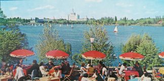 Terasa restaurantului Pescăruș din București în anii ’70