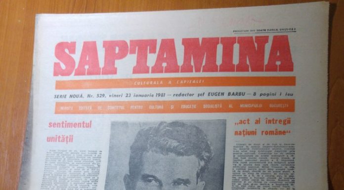 Ziarul „Săptămîna” din 23 ianuarie 1981