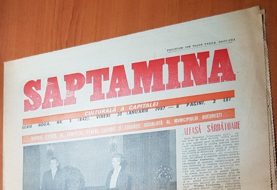 Ziarul „Săptămîna” din 30 ianuarie 1987