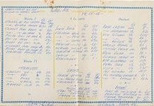 Meniul de la vagonul restaurant al CFR în anul 1973