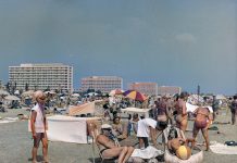 Mamaia, 1968. în stanga se afla hotelurile Sirena, Doina, Flora, Victoria