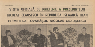 Ziarul „România Liberă” din 20 decembrie 1989 – Tovarăşul Nicolae Ceauşescu, a primit, marţi, la Palatul Saadabad din Teheran, pe Masoud Rughani Zanjani, vicepreşedinte al Republicii Iran si pe Ministrul iranian al afacerilor externe