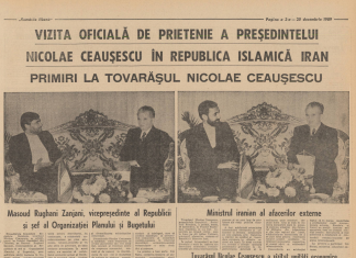 Ziarul „România Liberă” din 20 decembrie 1989 – Tovarăşul Nicolae Ceauşescu, a primit, marţi, la Palatul Saadabad din Teheran, pe Masoud Rughani Zanjani, vicepreşedinte al Republicii Iran si pe Ministrul iranian al afacerilor externe