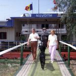 Tulcea ,august 1982. Cuplul Ceaușescu împreună cu cei doi câini