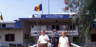 Tulcea ,august 1982. Cuplul Ceaușescu împreună cu cei doi câini
