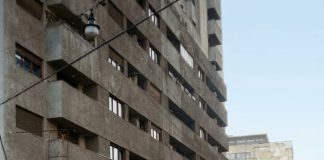 București – vedere de pe Str. C. A. Rosetti spre intersecția cu Bd. Gh. Magheru, Februarie 1976